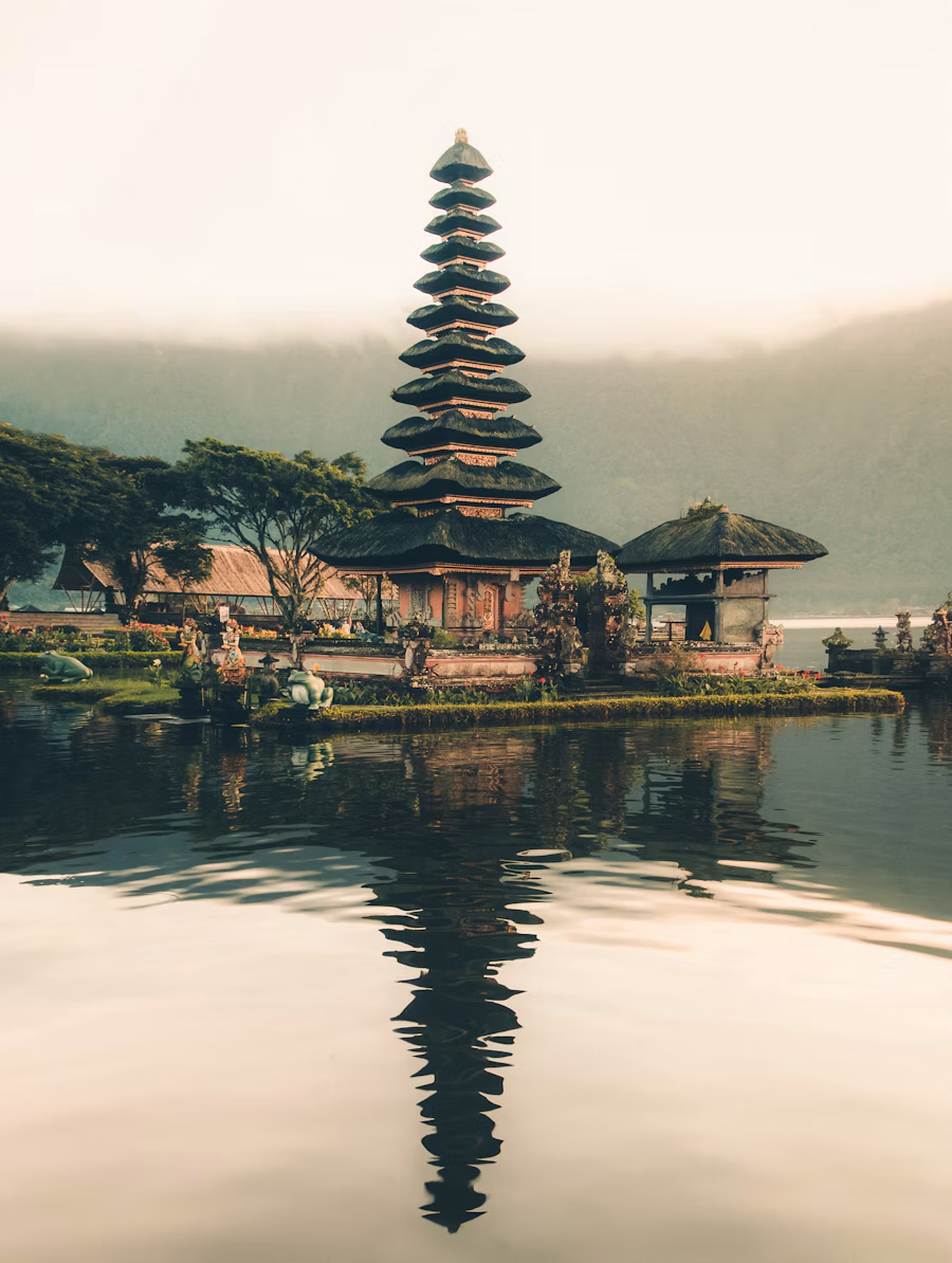 Temple and coastline in Bali